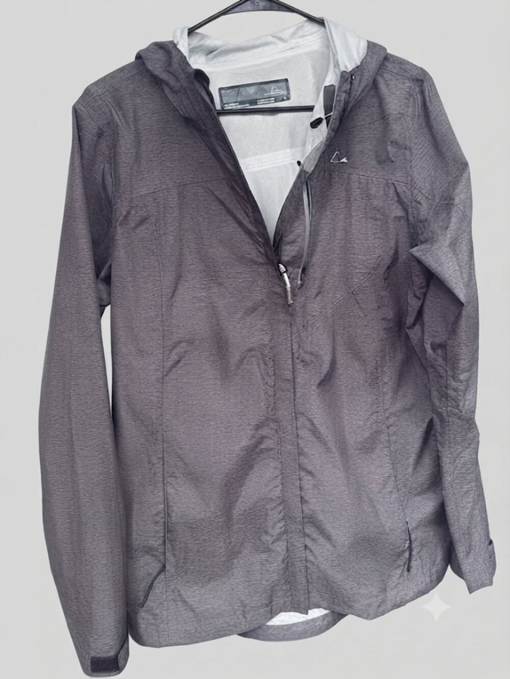 Paradox Men's Gray Waterproof Hooded Rain Jacket Size L Lightweight Windbreaker